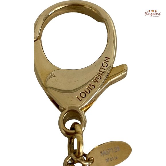 Authentic LOUIS VUITTON Goldtone Walley Fleur Bag Charm - M67128 - Picture 2 of 11